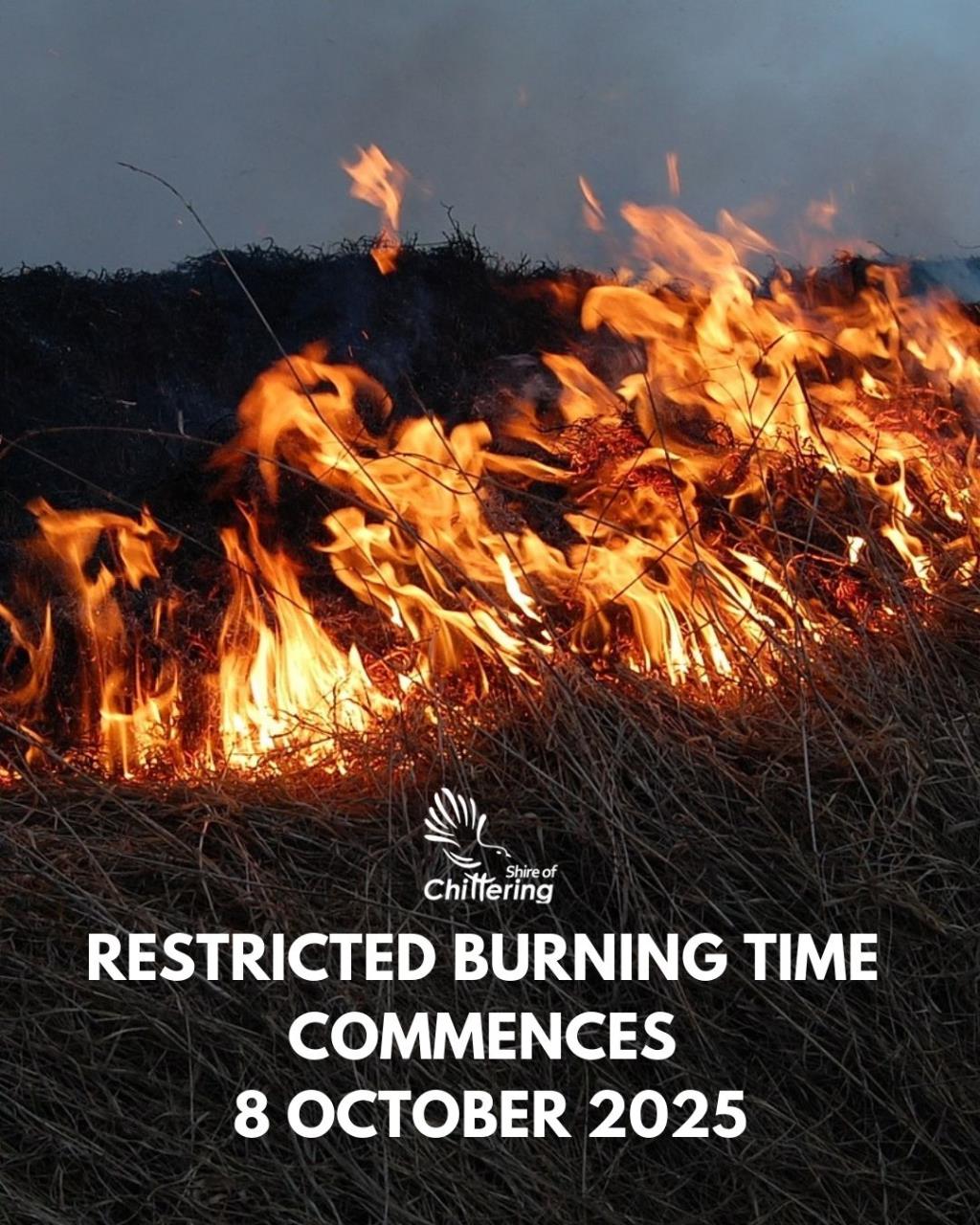 Restricted Burning Time commencing 8 October 2025